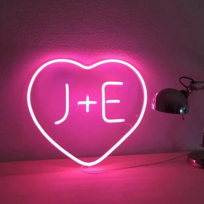 HEART SIGN WITH INITIALS | LED NEON SIGN - Neon Guys