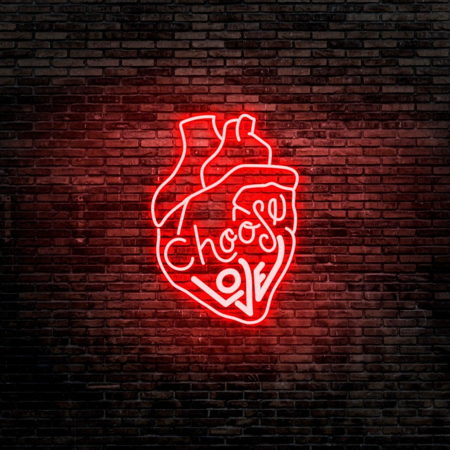 LOVE HEART NEON SIGN - Neon Guys