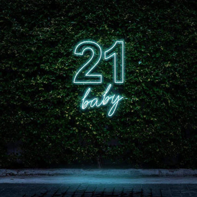 "21 BABY" BIRTHDAY NEON SIGN - Neon Guys