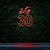 "DIRTY 30" BIRTHDAY NEON SIGN - Neon Guys