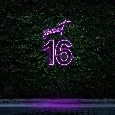 "SWEET 16" BIRTHDAY NEON SIGN - Neon Guys