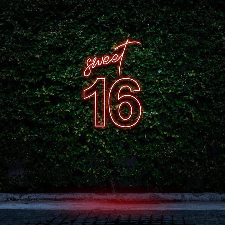 "SWEET 16" BIRTHDAY NEON SIGN - Neon Guys